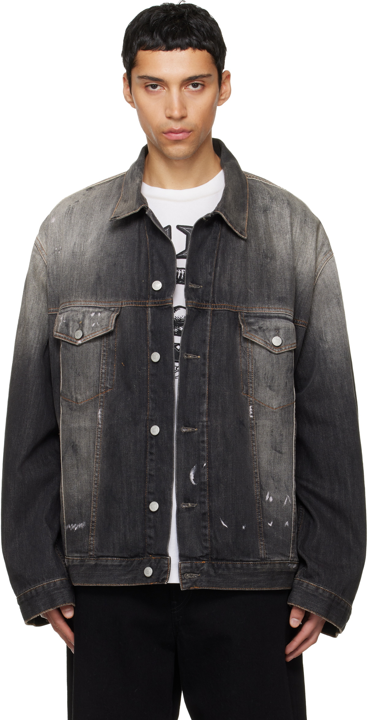 Acne Studios Black Oversized Denim Jacket
