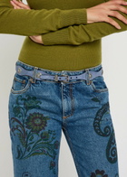 Etro Studded Suede Belt Blue