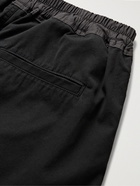 Fear of God - Leather-Trimmed Cotton Drawstring Cargo Trousers - Black