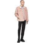 Naked and Famous Denim Pink Oversized Corduroy Jacket