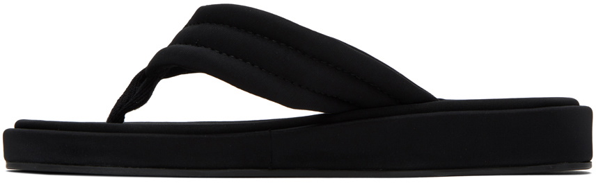 Coperni Black Quilted Flip Flops