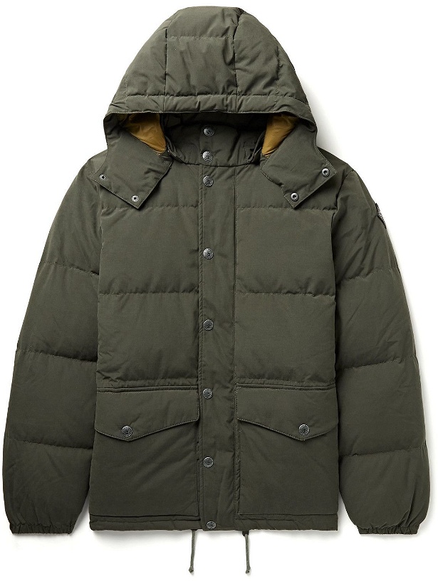 Photo: Faherty - Quilted Brushed-Shell Hooded Down Jacket - Green