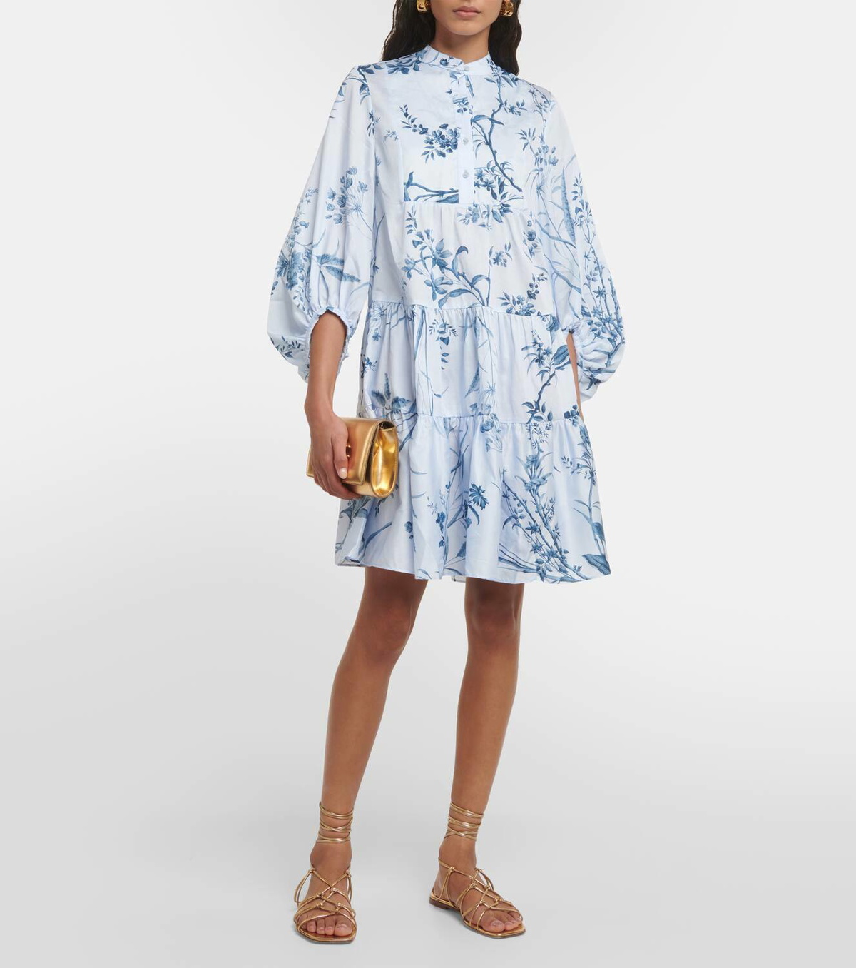 Erdem Printed cotton poplin shirt dress Erdem