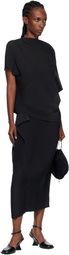 ISSEY MIYAKE Black Soft Fold Pleats Blouse