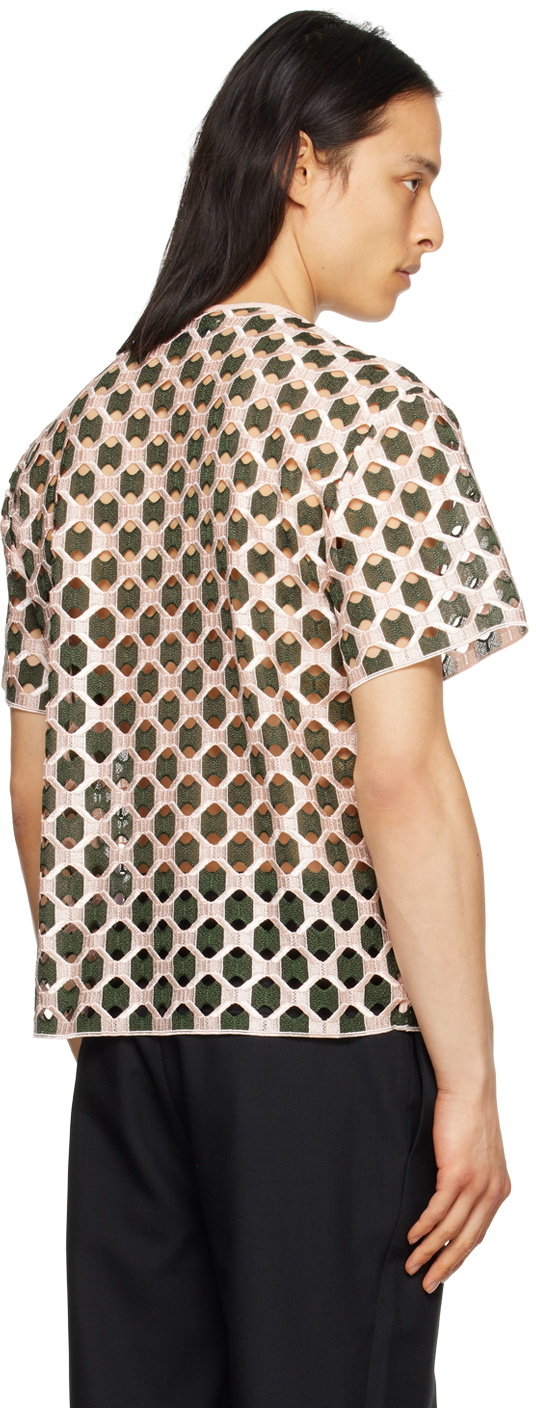 Steven Passaro Green & Pink Pattern T-Shirt