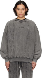 Feng Chen Wang Gray Tie Dyed Sweatshirt