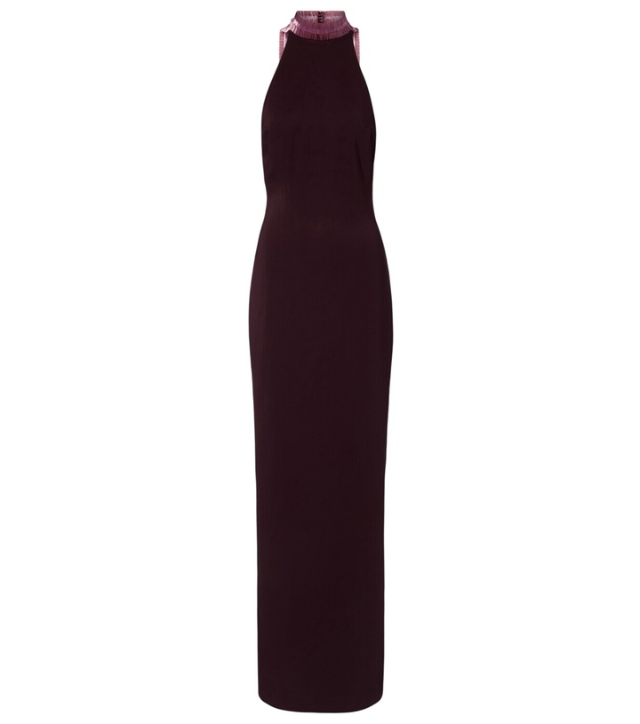 Photo: The Attico Embellished satin gown