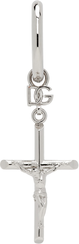 Photo: Dolce&Gabbana Silver DNA Cross Single Earring