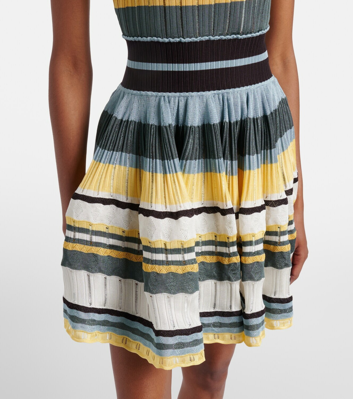 Alaïa Knitted striped minidress