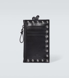 Valentino Garavani Rockstud leather card holder with strap