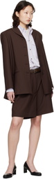 Cordera Brown Tailored Bermuda Shorts