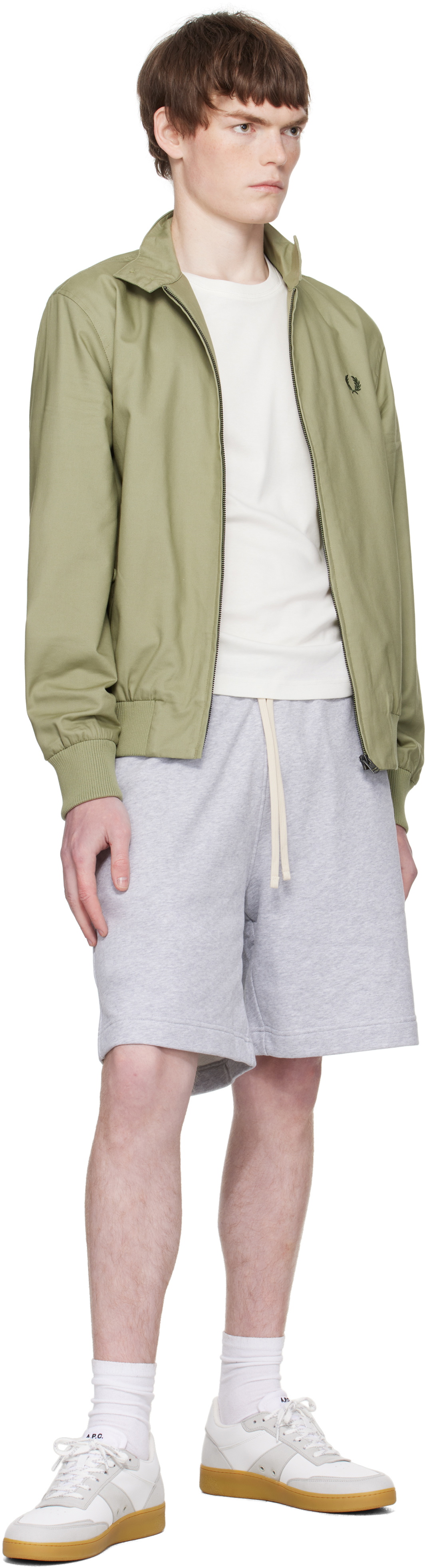 A.P.C. White & Gray Plain Sneakers