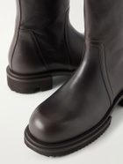 Rick Owens - Creeper Gabe Washed Leather Lace-Up Boots - Brown