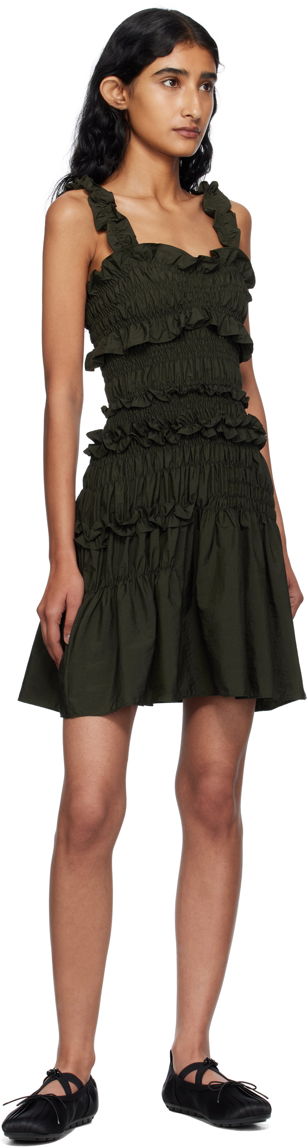 Cecilie Bahnsen Green Oona Minidress