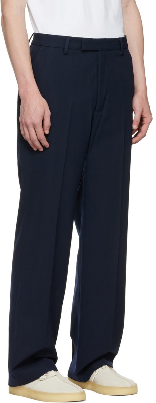 Second/Layer Navy Relaxed Primo Trousers Second/Layer