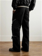 Jacquemus - Wide-Leg Zip-Detailed Cotton-Canvas Cargo Trousers - Black