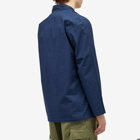 Universal Works Men's Organic Poplin Tie Front Jacket in Navy