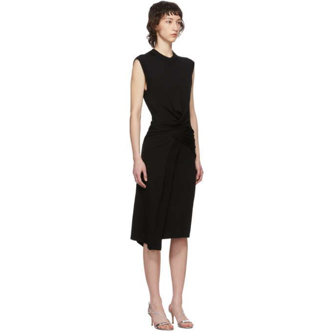 McQ Alexander McQueen Black Tomiko Knit Twist Dress McQ Alexander McQueen