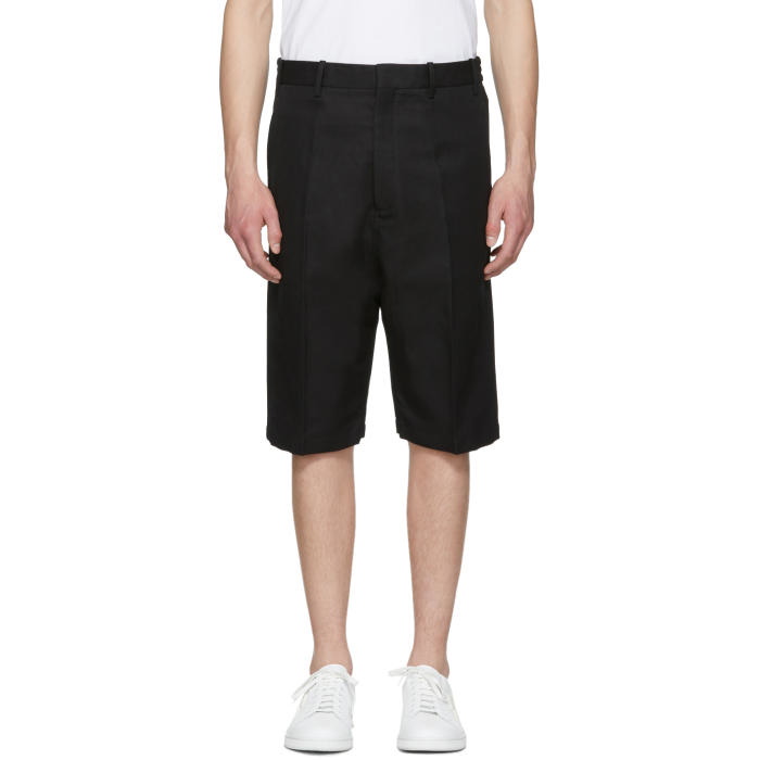 Photo: Neil Barrett Black Bi-Fabric Tailored Shorts