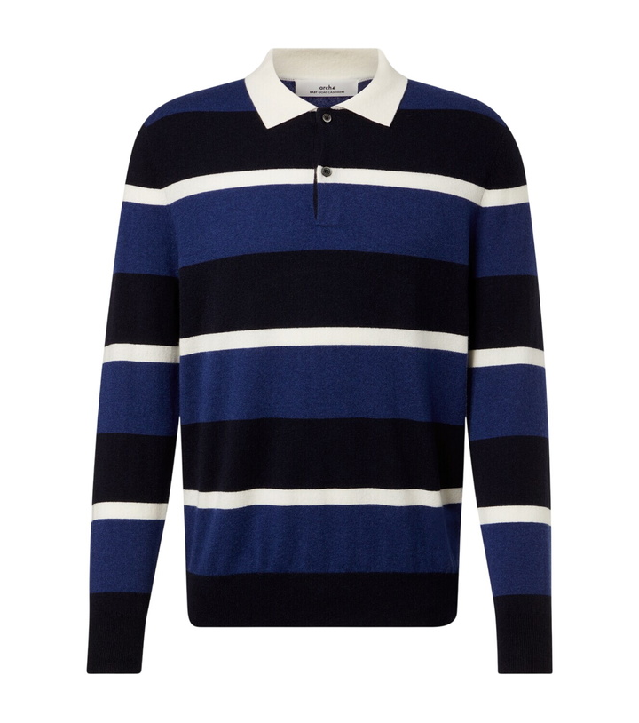 Photo: Arch4 Striped cashmere polo sweater