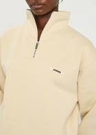 Jacquemus Le Camionneur Gros Grain Cotton Sweatshirt Beige