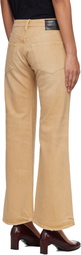 R13 Khaki Joan Cropped Flare Jeans