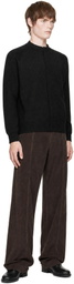 AMOMENTO Black Rounded Sleeve Cardigan