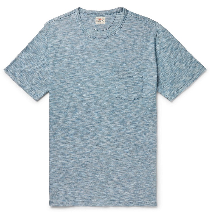 Photo: Faherty - Indigo-Dyed Cotton-Jersey T-Shirt - Blue