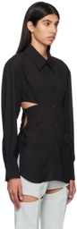 J KOO Black Cutout Shirt