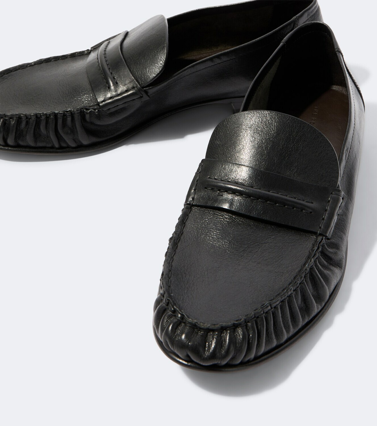 The Row Theo leather penny loafers