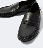 The Row Theo leather penny loafers