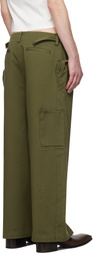 Fax Copy Express Khaki Vertical Pocket Cargo Pants