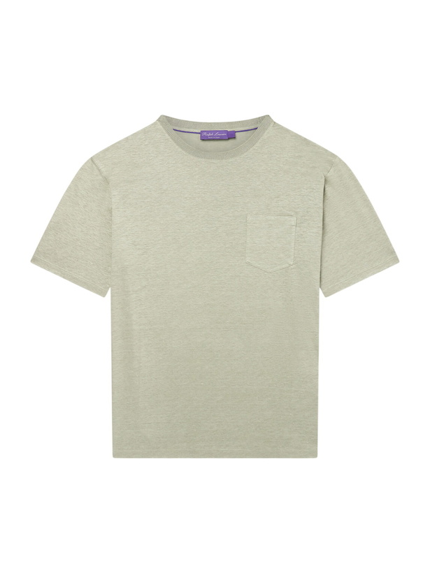 Photo: Ralph Lauren Purple label - Linen-Jersey T-Shirt - Green