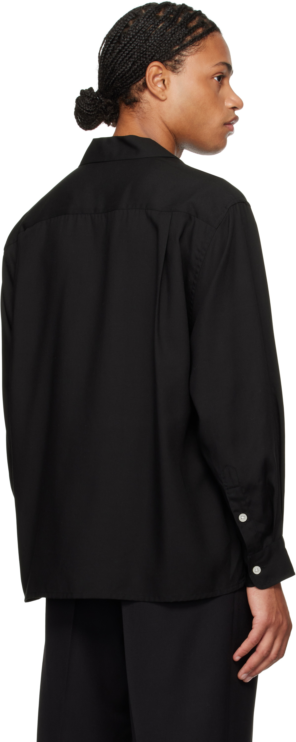 WACKO MARIA Black 50's Open Collar Shirt Wacko Maria