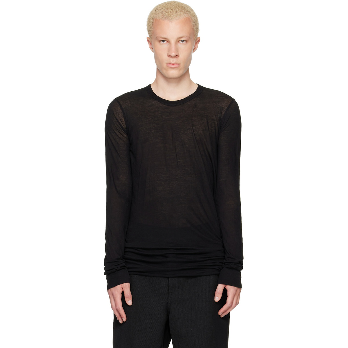 Rick Owens Black Tower Basic LS T-shirt