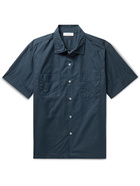 Save Khaki United - Garment-Dyed Convertible-Collar Cotton Oxford Shirt - Blue