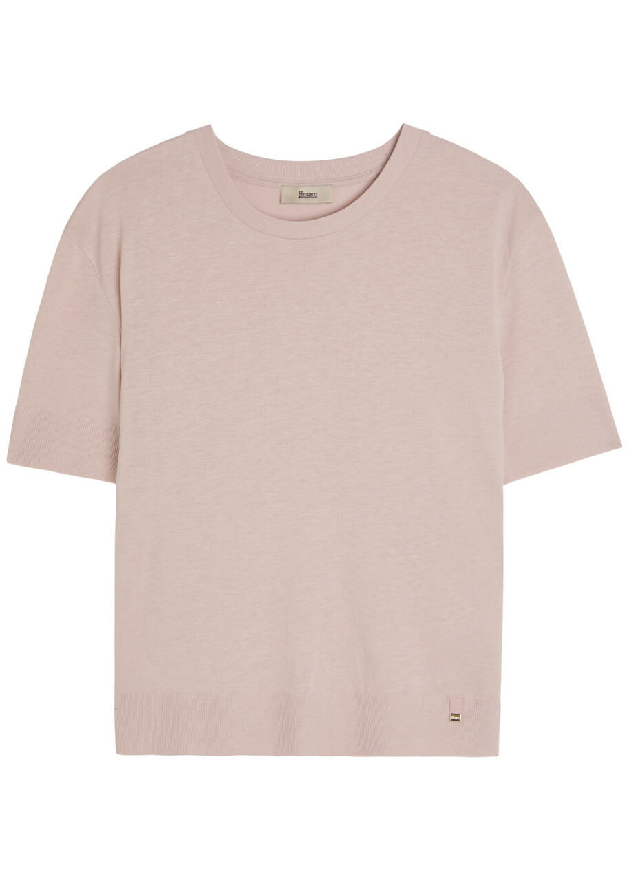 Herno Fine-knit T-shirt Light Pink