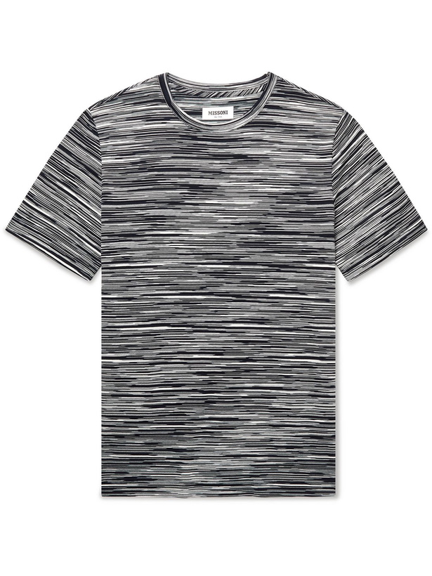 Photo: Missoni - Space-Dyed Cotton-Jersey T-Shirt - Blue