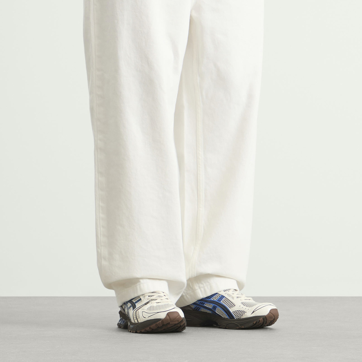 Asics Gel-Kayano 14 Sneakers in Cream/Blue Coast