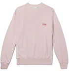 Aries - Logo-Print Organic Loopback Cotton-Jersey Sweatshirt - Men - Pink