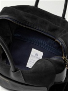 Bleu de Chauffe - Report Leather-Trimmed Suede Briefcase