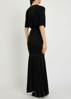 Tove Yana Ruched Stretch-jersey Maxi Dress Black