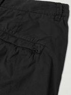 Stone Island - Straight-Leg Logo-Appliquéd Cotton-Blend Canvas Cargo Shorts - Black