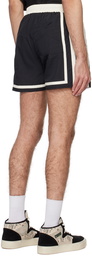 Rhude Black & Off-White Moonlight Shorts