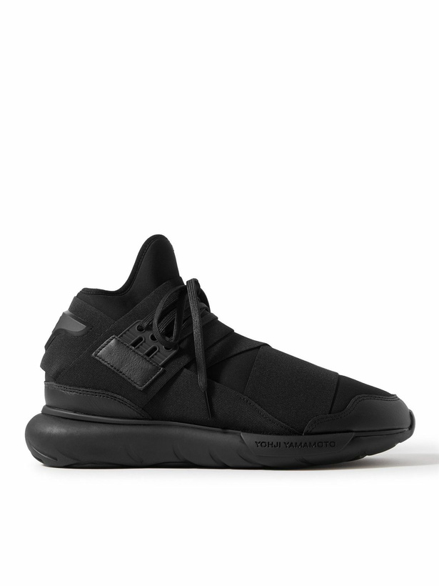 Photo: Y-3 - Qasa Neoprene, Webbing and Rubber High Top Sneakers - Black