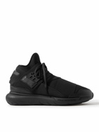 Y-3 - Qasa Neoprene, Webbing and Rubber High Top Sneakers - Black