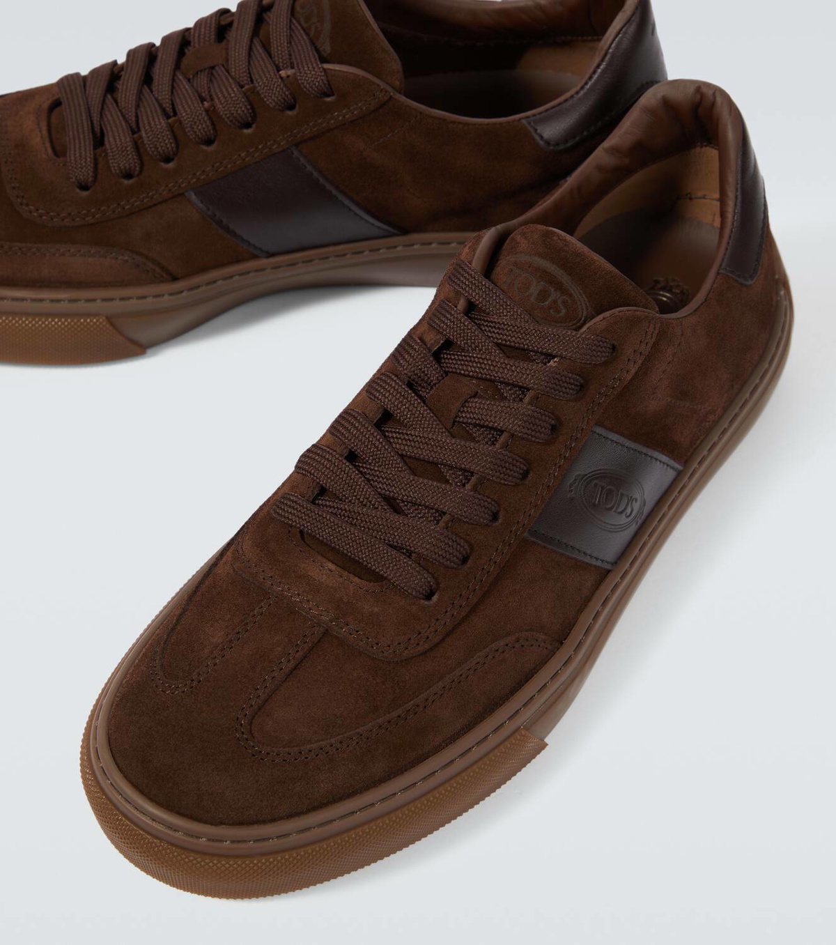 スニーカー Tod's Leather-Trim Suede Sneakers 27481060_57251356_600.jpg