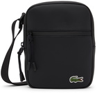 Lacoste Black Small Canvas LCST Messenger Bag