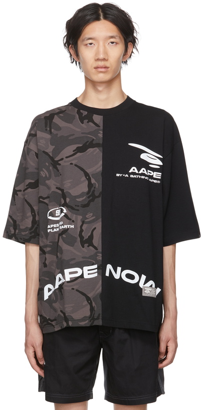 Photo: AAPE by A Bathing Ape Black Cotton T-Shirt