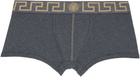 Versace Underwear Three-Pack Multicolor Greca Border Boxer Briefs